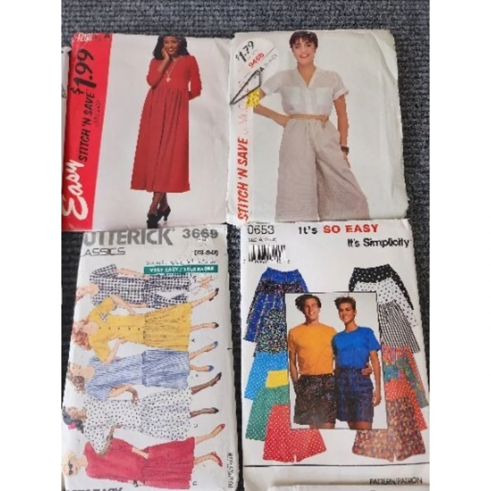 Lot of‎ 16 Assorted Sewing Patterns Uncut And Cut
